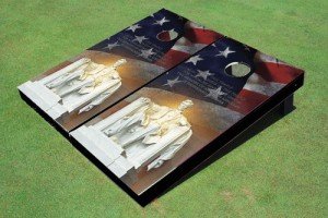 Abe Lincoln Patriotic Cornhole Game Board