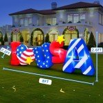 8FT Inflatable I LOVE USA for 4th of July