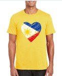 Filipino Flag Heart Graphic Tee for Independence Day