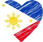 Filipino Flag Heart Graphic Tee for Independence Day