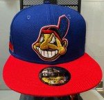 Cleveland Indians Wahoo Flag Patch Snapback Hat