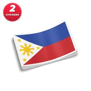 Philippines Flag Sticker Set - 2 Pack