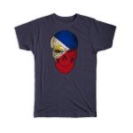 Philippines Flag Skull T-Shirt for 4th of July