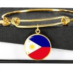Philippine Flag Bracelet in Stainless Steel or Gold