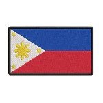 Philippines Flag Patch - Iron-On Filipino Emblem