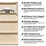 Patriotic Eagle Cornhole Board Set - No Bounce!