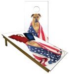 Custom Patriotic Cornhole Boards with Bags Set