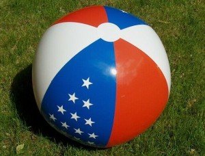 24" Inflatable Stars & Stripes Beach Ball
