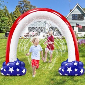 Patriotic Inflatable Sprinkler for Kids - July 4th
