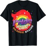Retro Orange Stain Remover Pride Month T-Shirt