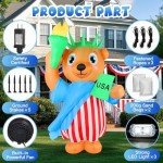 6 FT 4th of July Outdoor Inflatable Decor