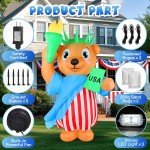 6ft Patriotic LED Inflatable Decorations for 4th of July