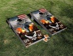 Patriotic American Flag Cornhole Board Vinyl Wraps