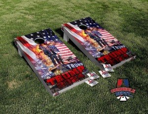 Patriotic Trump 2024 Cornhole Board Vinyl Decal