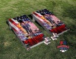 Patriotic Trump 2024 Cornhole Board Vinyl Decal