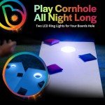 2-Pack LED Ring Lights for Cornhole Boards
