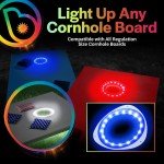 2-Pack LED Ring Lights for Cornhole Boards