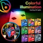 2-Pack LED Ring Lights for Cornhole Boards