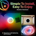 2-Pack LED Ring Lights for Cornhole Boards