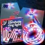 2-Pack LED Ring Lights for Cornhole Boards