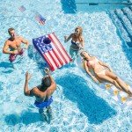 USA-Themed Inflatable Pool Cornhole Game Set