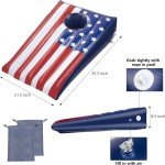 USA-Themed Inflatable Pool Cornhole Game Set