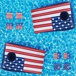 USA-Themed Inflatable Pool Cornhole Game Set