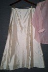 Pink Filipiniana Top & Cream Skirt Set - Medium
