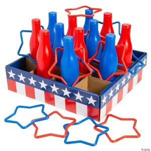 Patriotic Red, White & Blue Star Toss Game