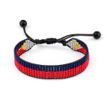 Philippines Flag Bracelet: Adjustable Unisex Boho Style