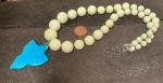 Coral Necklace with Turquoise Pendant for Graduates