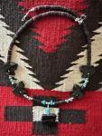 Cowgirl Black Beauty Agate Horse Necklace 18”