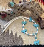 Turquoise Rodeo Necklace with Silver Clasp 18”