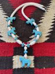 Turquoise Rodeo Necklace with Silver Clasp 18”