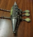 Boho Tribal Necklace with Yellow Green Gemstones