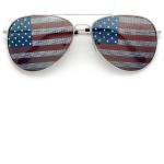 Red, White, and Blue Aviator Sunglasses