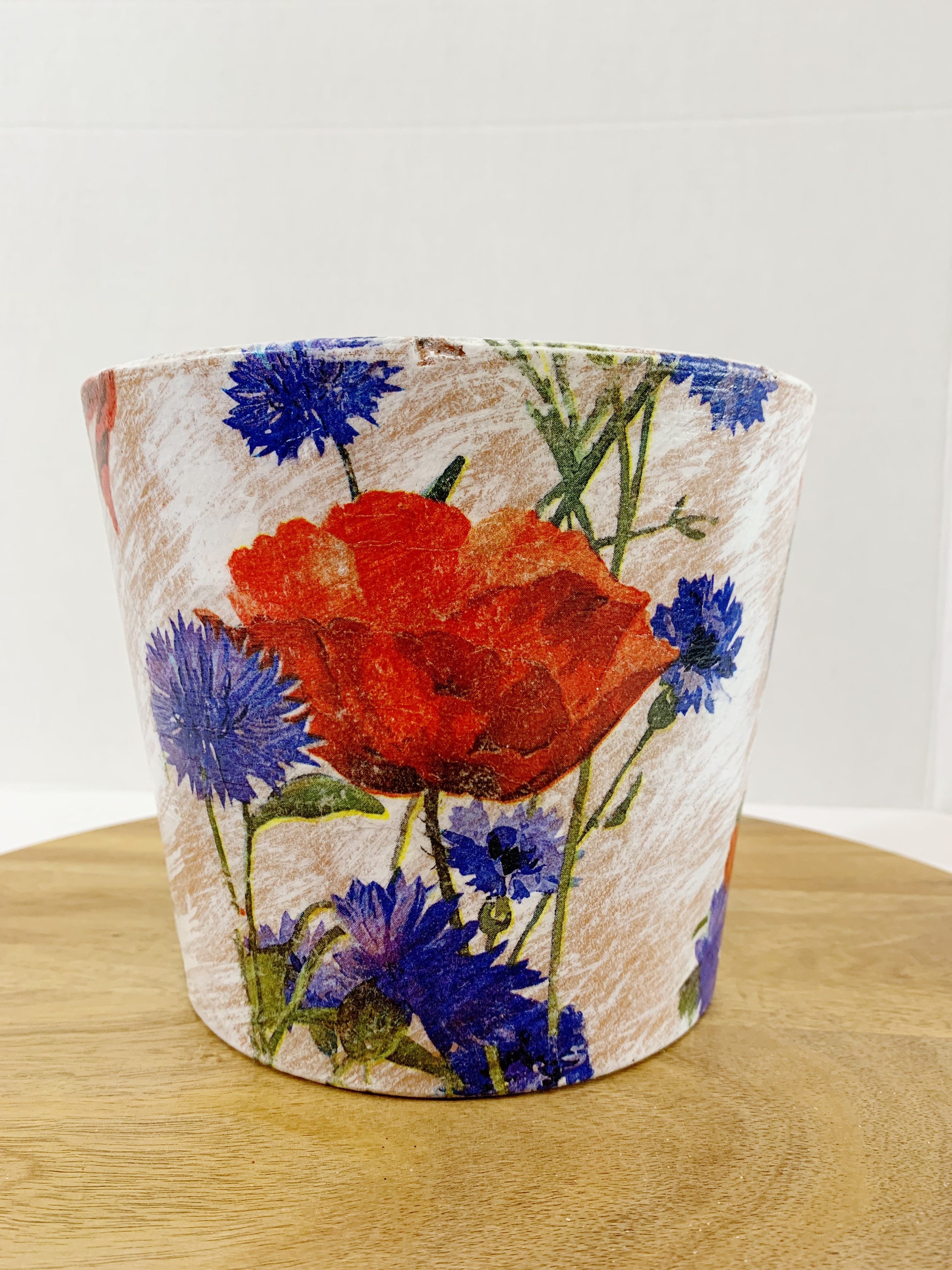 Patriotic Red, White, and Blue Floral Planter