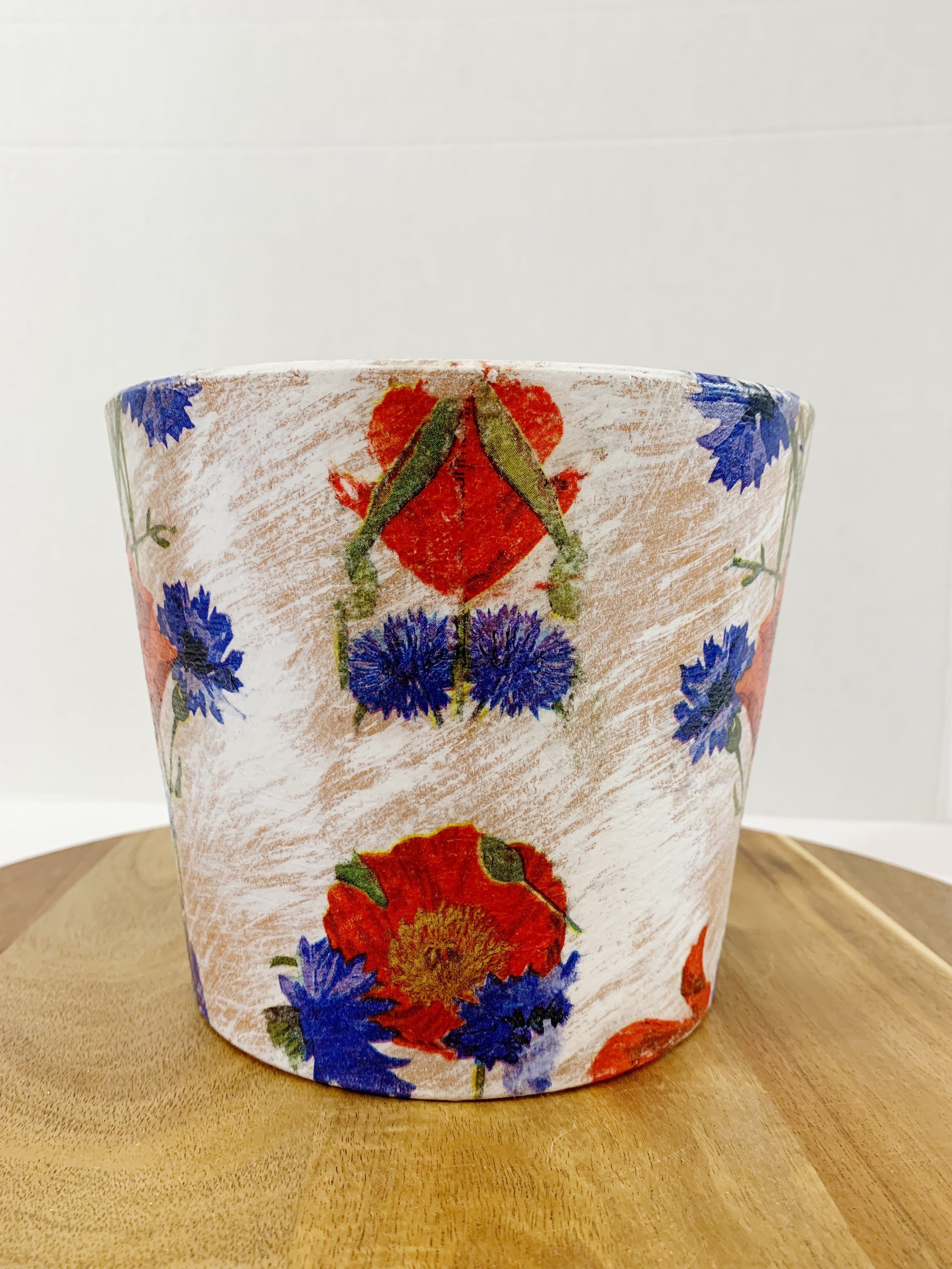 Patriotic Red, White, and Blue Floral Planter