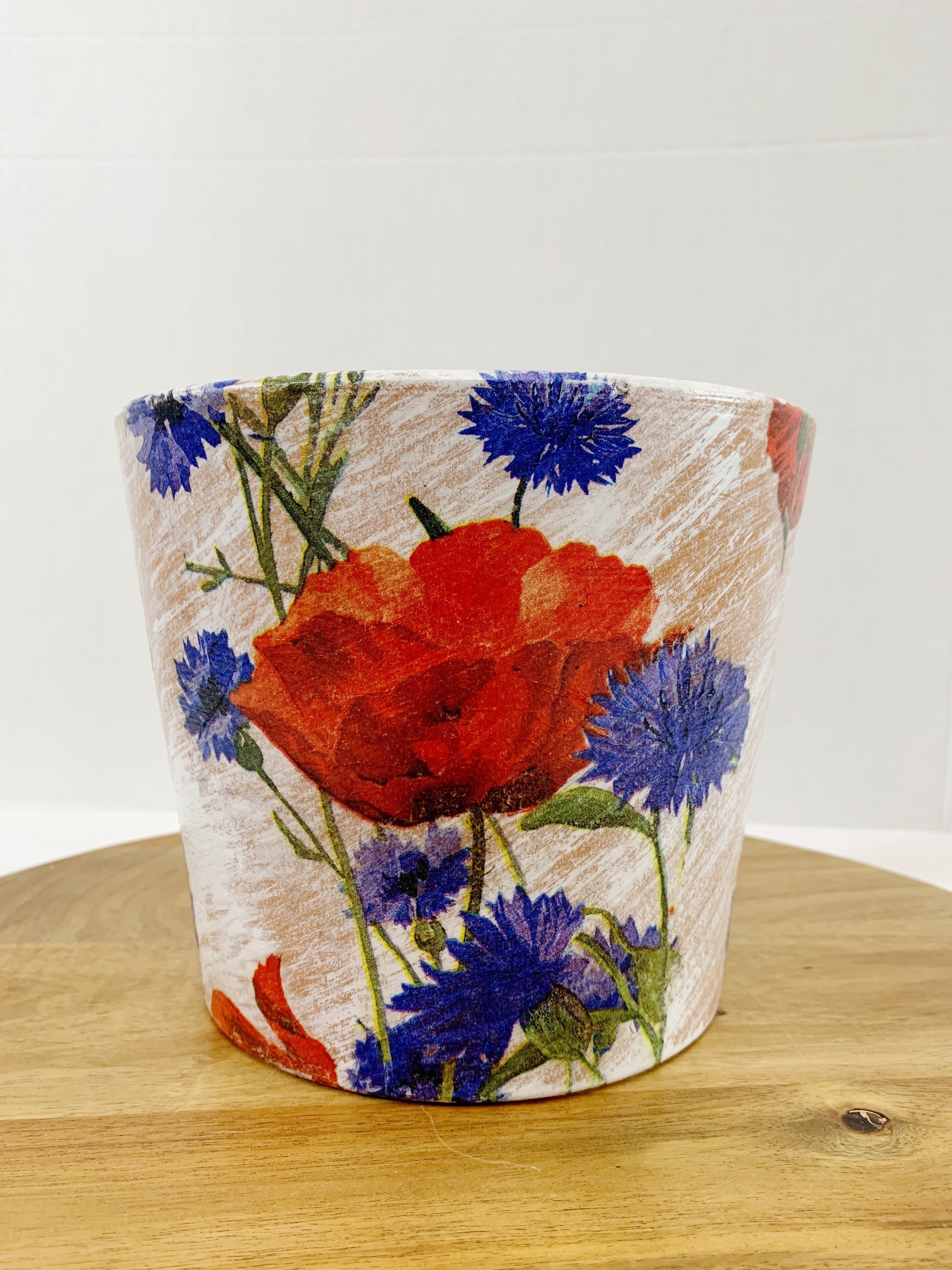 Patriotic Red, White, and Blue Floral Planter