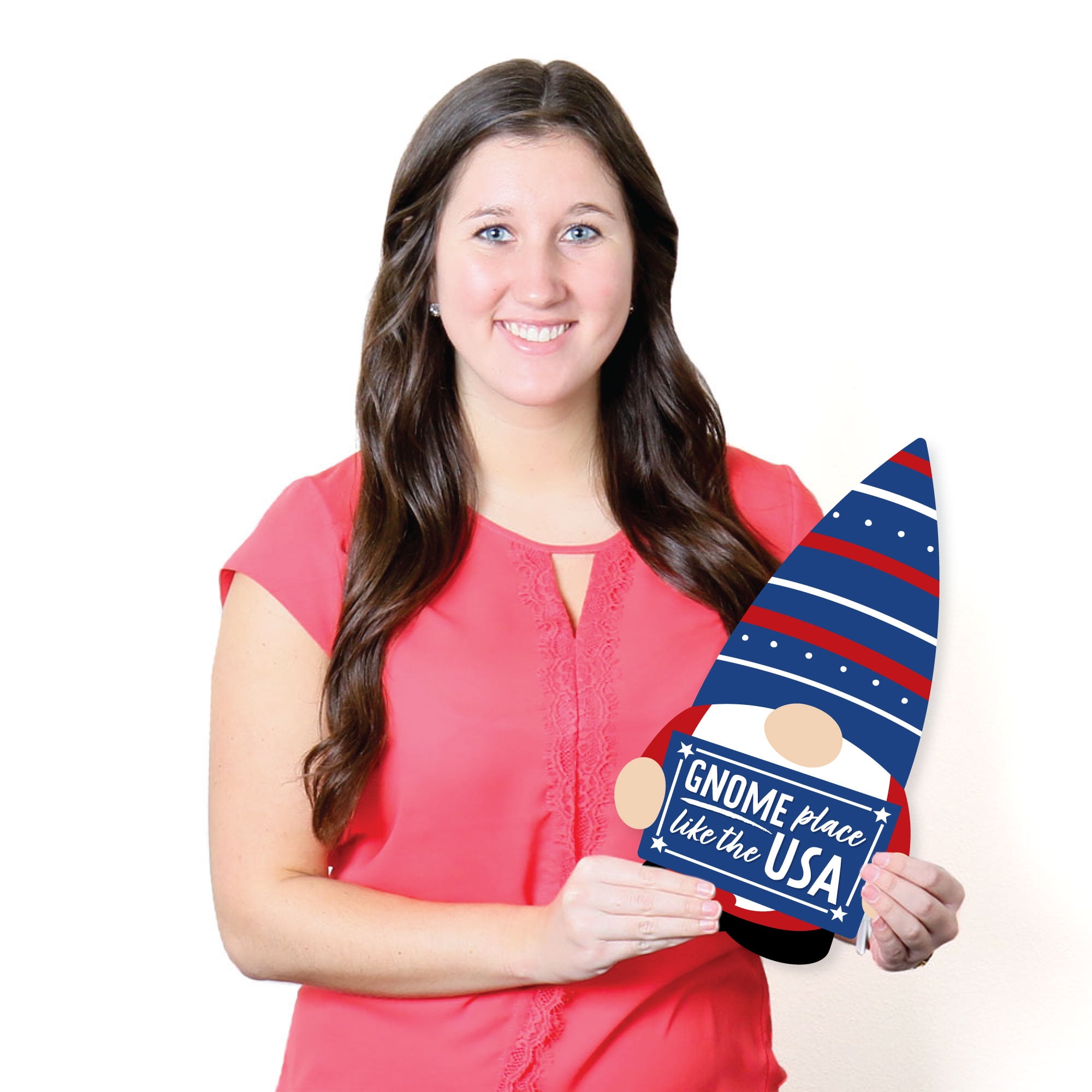 Patriotic Gnome Party Yard Decorations - 10 Pieces