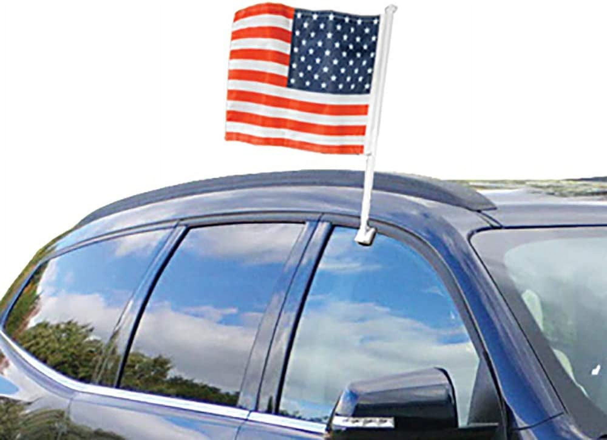American Car Window Flag and Mount