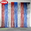 Patriotic Foil Fringe Curtains with Props