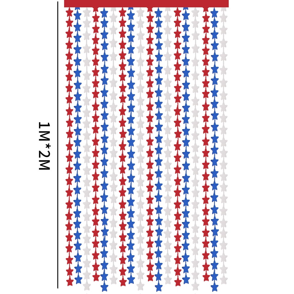 Multicolor Foil Curtains for 4th of July