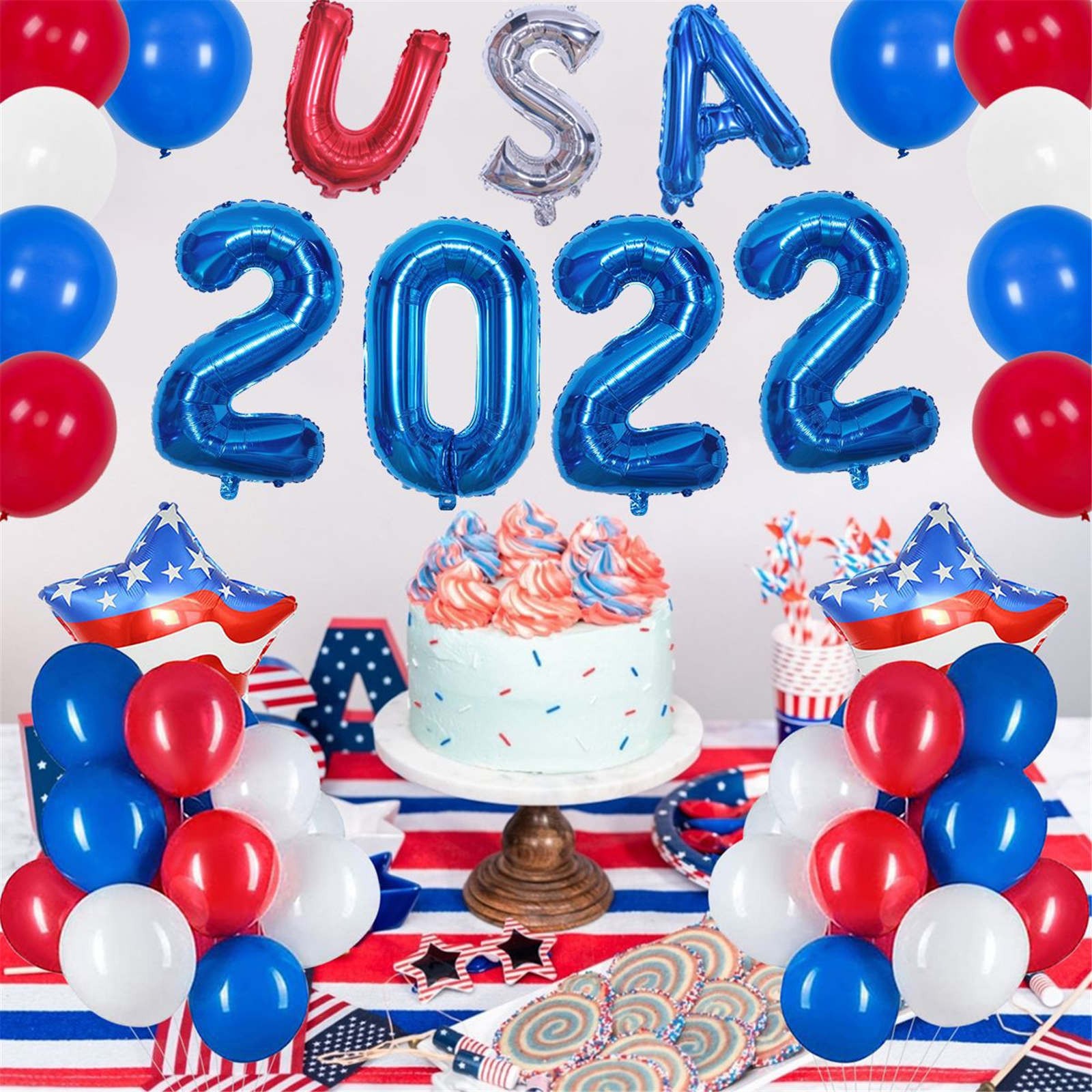 Patriotic Balloon Garland Kit for July 4th