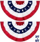 4th of July 2-Pack Large American Flag Fans