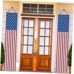 12"x71" American Flag Porch Banner Decor