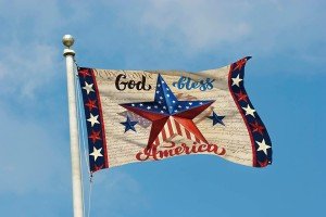 God Bless America 4th of July House Flag 3x5 FT