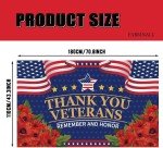 Thank You Veteran Banner with Red Poppies