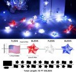 Patriotic 10FT LED Flag Lights for 4th of July