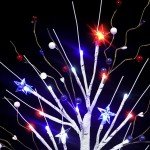 24" Lighted Patriotic Tree for 4th of July